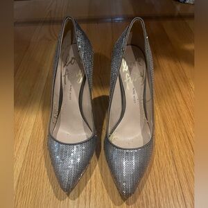 Nine West Glittering Silver Heels